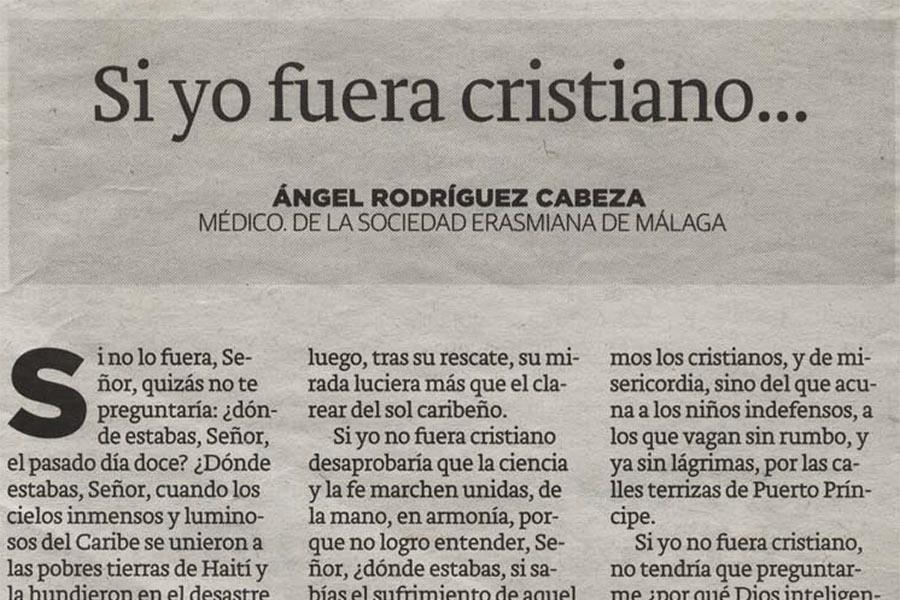 Rodríguez Cabezas, A.: Si yo [no] fuera cristiano…